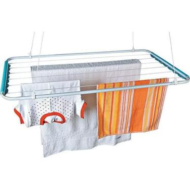 Imagem de Varal de teto monaco aço branco 1,20 x 0,56 * - secalux