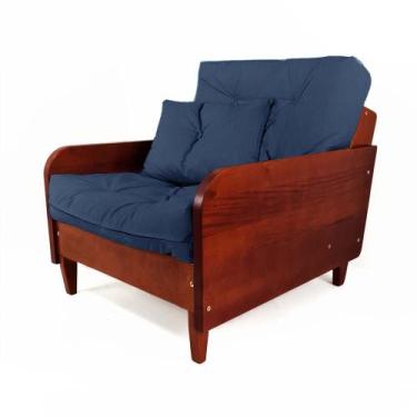 Imagem de Poltrona Paris II Madeira Maciça Imbuia - R9 Design Futon