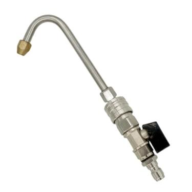 Imagem de ShengQuanHao Peças de Haste de Limpeza de Extensão de Lavadora de Alta Pressão 1/4 Conexão Rápida Bico de Pulverização de Ventilador de 25 Graus, U Shape, Tamanho real