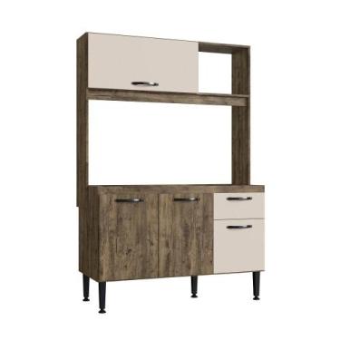 Imagem de Cozinha Compacta Katy Branca 3 Portas e 1 Gaveta  Casajá, ITAUBA/OFF