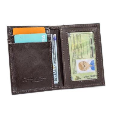 Imagem de Carteira Porta Documento Slim Couro Legítimo Natural Cnh Rg - Pampas C