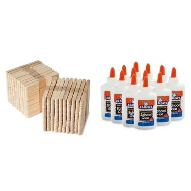 Imagem de Bastões de Madeira Natural para Artesanato Hand2Mind + Cola