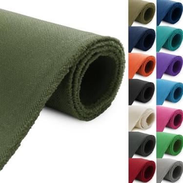 Imagem de Tecido de lona impermeável engrossado por jarda, 1200D 147.3 cm W material de estofamento externo tecido cordura resistente à água material de costura para cadeira pátio almofada bolsa, 1 jarda verde