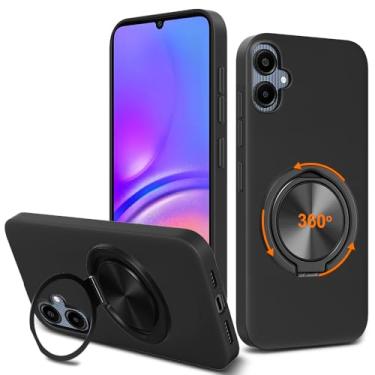 Imagem de Nijiadi Capa de celular compatível com Samsung Galaxy A07 2025, suporte de anel giratório de 360° com suporte/suporte de silicone TPU Silm Fit capa protetora à prova de choque para Samsung Galaxy A07