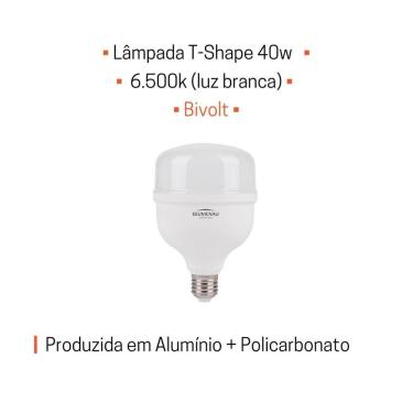 Imagem de Lampada Led Bulbo Alta Potencia 40W Branca 6500K Blumenau
