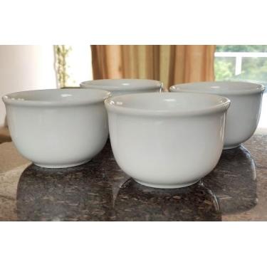 Imagem de Kit 4 Cumbucas 200ml - Tigelas - Porcelana Branca - M.A.S.