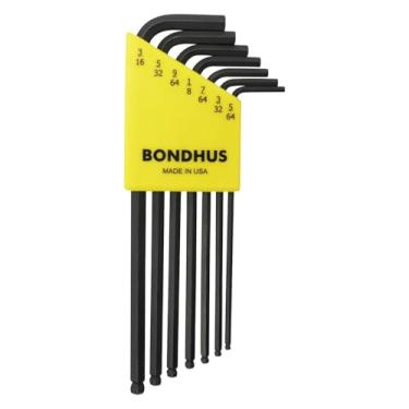 Imagem de Bondhus 10945 Conjunto de 7 chaves L Balldriver, tamanhos 5/64-3/16"
