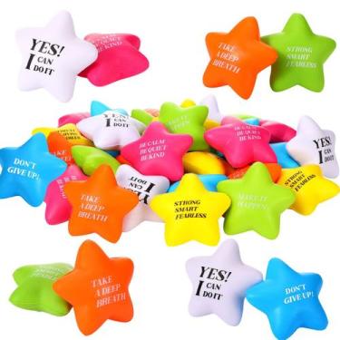 Imagem de Stress Ball Chalyna Motivational Star, 30 peças de espuma de PU de 5,6