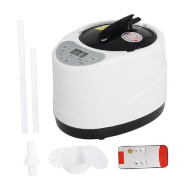 Imagem de IEUDNS Vaporizador de sauna 3L, gerador de vapor, fácil de limpar, com temperatura ajustável, panela de vapor para sauna com controle remoto para viagens em