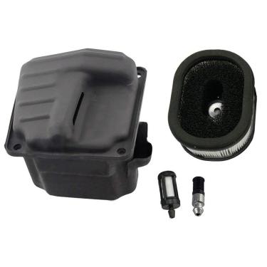 Imagem de Silenciador Hippotech e exaustor de porta dupla com vedação WT e filtro de ar e filtro de linha de óleo e filtro de combustível para motosserra Stihl 044 046 MS440 MS460