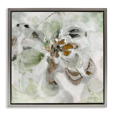 Imagem de Stupell Industries Arte de parede em tela flutuante cinza abstração neutra solene, design por Liz Jardine, 25 x 25