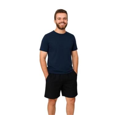 Imagem de Bermuda Tactel Masculina 3 Bolsos Plus Size - Repelique, Preto, G6