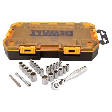 Imagem de DEWALT Conjunto de soquetes de acionamento, SAE/Metric, chave de 1/4 polegada, 25 peças (DWMT73805)