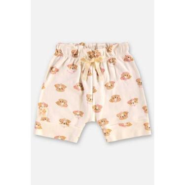 Imagem de Short em Suedine para Bebê Menina Up Baby, Bege, RN