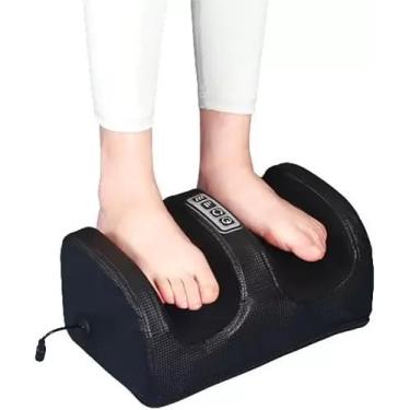 Imagem de Massageador Elétrico Shiatsu para Pés e Pernas com Aquecimento – Alívio de Dores, Relaxamento Profundo e Circulação Ativada | Bivolt Automático - Preto