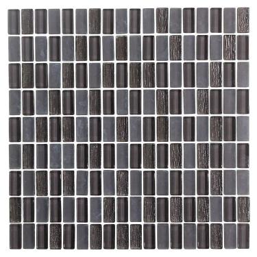 Imagem de Pastilha De Vidro Luce Dark Grey 3x1,5 Placa 30x30cm - 1313120003