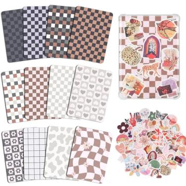Imagem de 12 peças de papel cartolina para Kindle e 50 peças de adesivos estéticos vintage, 17,3 cm tema moderno simples E-reader acessórios de decoração para papel branco 11/12