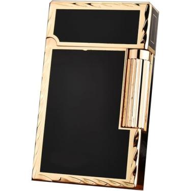 Imagem de Isqueiro A Gás Butano, Ignição Lateral/de Grão, Altura De Chama Ajustável, Latão Feito à Mão, Estilo Vintage, Presente Para Homens, A