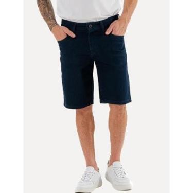 Imagem de Bermuda King & Joe Jeans Masculina Slim Blue Black Escura-Masculino