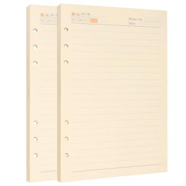 Imagem de Refil de papel A5 com 6 furos, sistema de anotações Cornell para fichário A5, 160 folhas/320 páginas, papel grosso sem vazamento