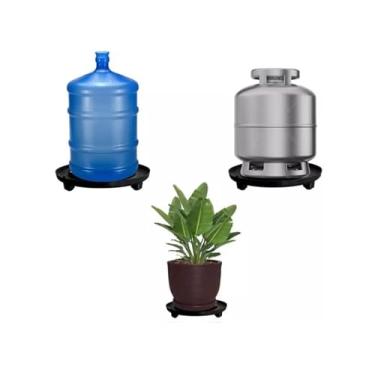 Imagem de Kit 4 Suporte para Botijão de Gás, Vaso de Plantas e Galão de Água (Resistente e sem Rodinhas)