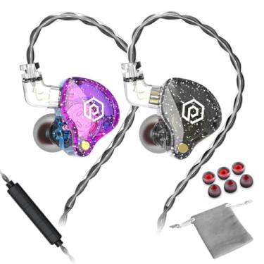 Imagem de POPCORN Bass X8 Pro in Ear Monitors Fones de Ouvido Fones de Ouvido Fones de Ouvido Estéreo com Microfone (Roxo)