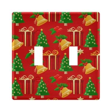 Imagem de Burbuja Capa de placa de parede para interruptor de luz de árvore de Natal, placa decorativa de parede, parafusos incluídos, 2 faixas