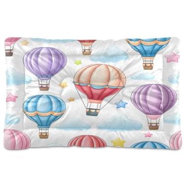 Imagem de CEBUGI Cama para cães de 61 x 45 cm, lavável, respirável, tapete para animais de estimação com fundo antiderrapante, balões de ar quente, almofada para cães pequenos e médios