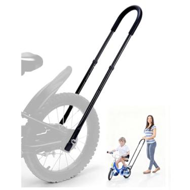 Imagem de LEICHTEN Alça de treinamento de segurança de bicicleta para crianças, acessórios de bicicleta de equilíbrio resistente ajustável de 3 alturas para crianças, ensino de equitação sem rodas de