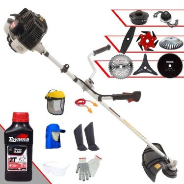 Imagem de Roçadeira Kawashima Kw43le 43cc 1,7hp + Faca 2 Pontas + Faca 40 Dentes + Faca 80 Dentes + Trimmer + Escova 38c + Faca 6 Pontas