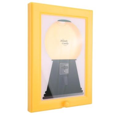 Imagem de Cryfokt Moldura de Doces Prática Máquina de Chicletes Estilo Moldura Exclusiva Em Uma Solução de Doces de Autoatendimento para Lojas de Presentes ou Mesas de Lembrancinhas de Casamento ABS (Amarelo)