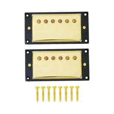 Imagem de Captador Humbucker Cromado Dourado Para Guitarra Elétrica, Braço E Pon