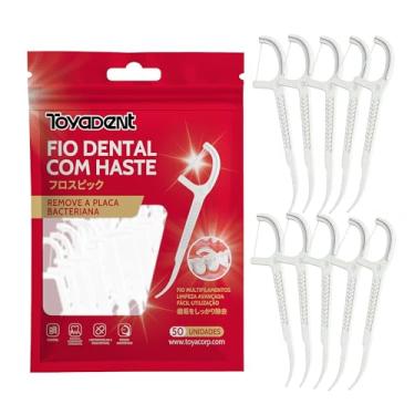 Imagem de TOYADENT Fio Dental com Haste 50 Unidades, Limpeza Interdental Avançada, Remove Placa Bacteriana, Descartável, Flexível, Design Anatômico
