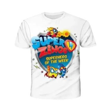 Imagem de Camiseta Infantil De Manga Curta Com Estampa De Anime Super Zings, Est