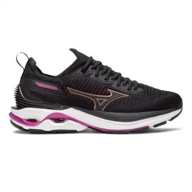 Imagem de Tênis Mizuno Wave Mirai 7 Feminino, Preto, Rosa, 34