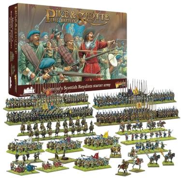 Imagem de Wargames Delivered - Warlord Games Pike & Shotte Epic Battles Montrose's Scottish Royalists Starter Army - 3 Regiments, Frame Gun, Mounted, Dismounted Dragoons, Bases & Flag - Action Figures