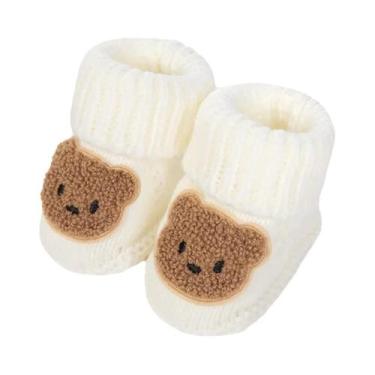 Imagem de Meias De Urso Para Bebês De 0-12 Meses, Meias De Tornozelo Tricotadas 