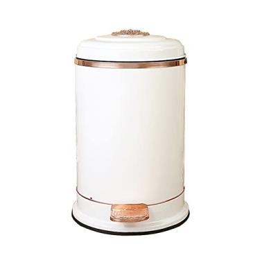 Imagem de Caixotes de lixo, lixo e reciclagem lata de lixo 10L luz doméstica sala de estar banheiro cozinha lata de lixo de aço inoxidável com tampa lata de lixo de escritório