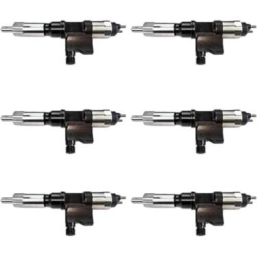 Imagem de 6 peças injetor de combustível 095000-5350 8976011561 serve para caminhão Isuzu T6500 T7500 T8500 motor 7.8L 4HK1 6HK1