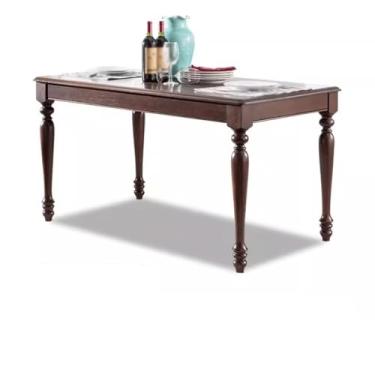 Imagem de Mesa de jantar toda em madeira maciça, mesa de jantar simples de 119 cm, mesa de jantar doméstica, mesa de escritório, sala de estar, mesa de recepção, mesa de cozinha moderna