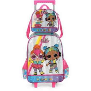 Imagem de Kit Mochila de Rodinhas Lancheira Luxcel Lol Suprise Verde-Feminino