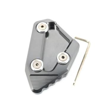 Imagem de Anti-derrapante Para gsxr1000 GSX-R1000 gsxr 1000 gsx r1000 2009-2016 cnc kickstand pé suporte lateral extensão placa de almofada(Gray)