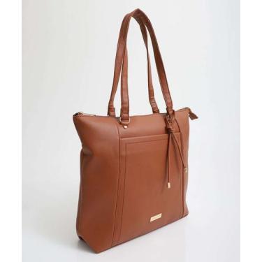 Imagem de Bolsa De Ombro Tote Feminina Alice Pallucci Caramelo-34121, UN, Carame