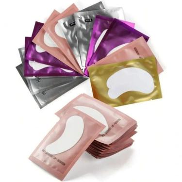 Imagem de Kit 100 Protetor Pálpebra Gel Alongamento Cílios Patch Pad