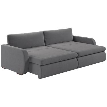 Imagem de Sofá Retrátil E Reclinável Zinia 1,60m Linho Cor Cinza 2323