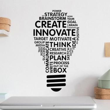 Imagem de Adesivos de parede Creative Light Bulb Motivational Quote 30x50cm - yi