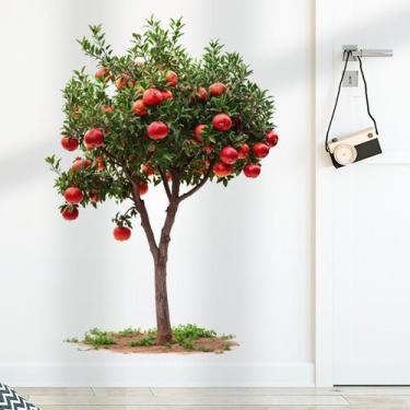 Imagem de Adesivos de parede Creative Pomegranate Tree Fresh Green PVC - yiweisa