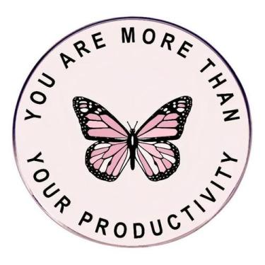 Imagem de Alfinetes de broche Motivational Butterfly You Are More, liga 3x3cm - 