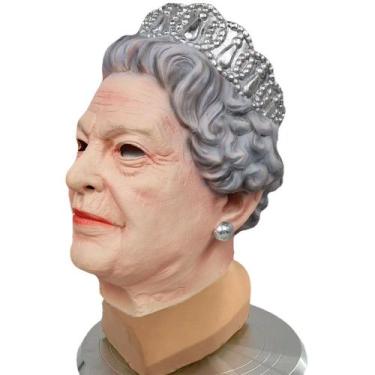 Imagem de Máscara de resina Queen Elizabethan Cosplay realista com coroa - yiwei