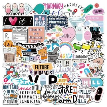 Imagem de Pacote de adesivos com tema de farmácia, 50 unidades para estudantes d